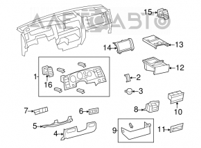 Driver's left air duct for Toyota Sequoia 2016