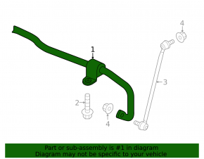 Front stabilizer VW Golf 15-23.2mm rusty brackets