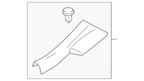 Rear left door sill trim Nissan Versa Note 13-19 worn