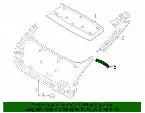 Kia EV6 22-24 black inner trunk handle