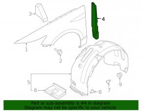 Wing seal door-wing right Hyundai Sonata 20-23