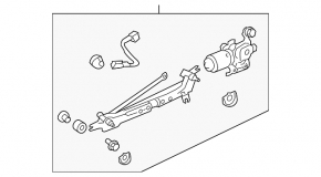 Subaru b9 Tribeca front windshield wiper linkage with motor