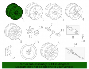 Wheel disk R19 Audi Q5 8R 09-17 type 1