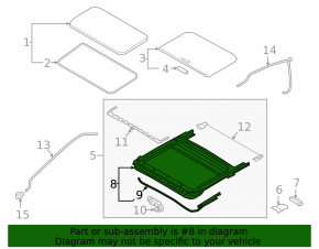 Sunroof Mechanism Frame Nissan Altima 19-24