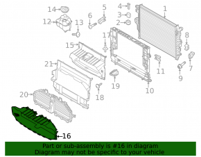 Radiator deflector Porsche Cayenne 958 15-18