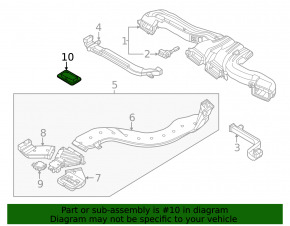 Left Kia EV6 heater duct trim (22-24) scuffs