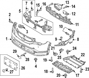 Mazda MX-30 22-26 front bumper lower grille