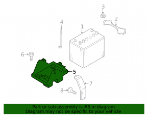 Battery tray Mazda CX-7 06-09