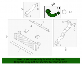 Air duct for the BMW 3 GT F34 14-19 N55 turbine