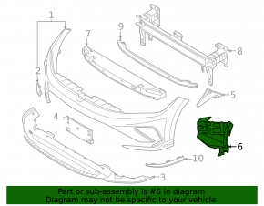 Right front bumper mount, inner frame, VW Jetta 25-26