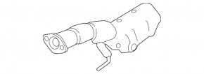 Intake pipe with catalytic converter Nissan Altima 19-22 2.5 awd