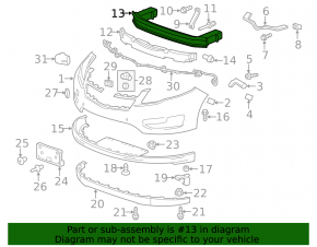 Chevrolet Volt 11-15 Front Bumper Reinforcement