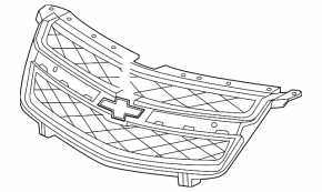 Grille grill Chevrolet Volt 11-15 no emblem