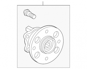 Rear left hub for Toyota Prius C 12-19