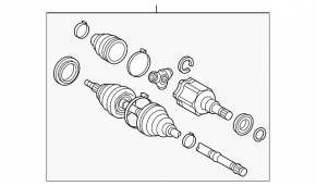 Front left half shaft drive for Toyota Tundra 08-21 AWD