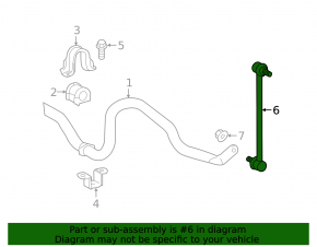 Front stabilizer link left Toyota Highlander 14-19 CTR