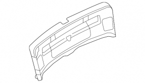 Lower tailgate trim Audi Q7 4L 10-15 gray, scratches