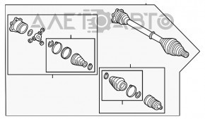 Front left half-shaft drive for Audi Q7 16-25