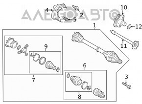 Front left half-shaft drive for Audi Q7 16-25