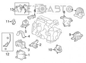 Front engine mount Honda Accord 13-17 2.4