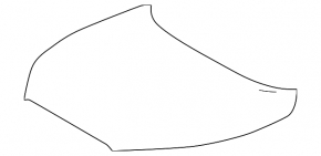 The bare hood of a Toyota Corolla Cross 2022-2026