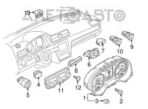 Hazard warning button VW Passat b8 16-19 USA