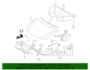Underhood hood hood release handle Subaru b10 Tribeca complete