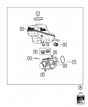 Chrysler 300 11- Brake Master Cylinder