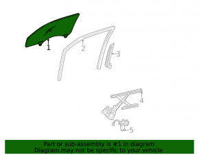 Front left door glass for Lexus IS200 IS300 99-03