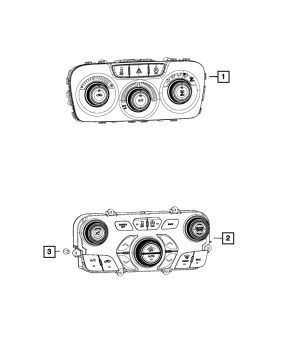 Climate control Chrysler 200 15-17 manual, buttons are worn