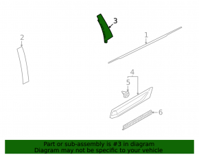 Mitsubishi Outlander 22-25 front right side door trim, matte