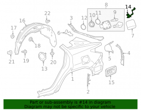Lexus RX450h 16-22 Fuel Filler Door Lock