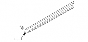 Door trim lower front right Audi Q5 80A 18-20 S-Line