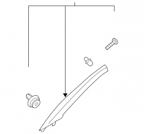 Upper left front pillar trim Hyundai Santa FE 19-23 gray worn, plastic turned white, scratches