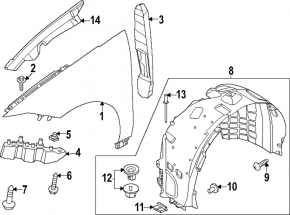 Front right fender liner Hyundai Ioniq 6 23-25