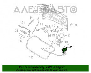 Rear right door lock Porsche Macan 15-18