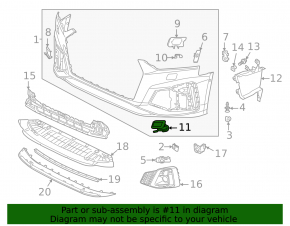 Right headlight washer cap for Audi A5 F5 20-25 S-Line