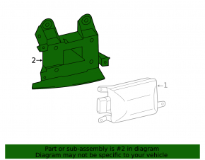 BSM Blind Spot Sensor Bracket Right Porsche Macan 15-