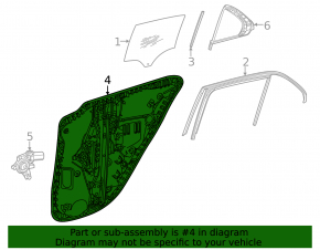 Window lifter with motor rear left Mercedes W167 GLE 350 450 20-23