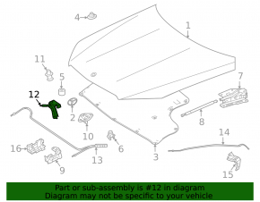 Mercedes X167 GLS 450 580 20-26 Hood Lock Hook