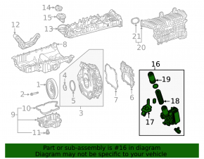 Engine oil filter housing with cooler Mercedes W167 GLE 450 20-23 3.0h