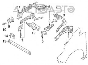 Front left quarter Nissan Leaf 18-22