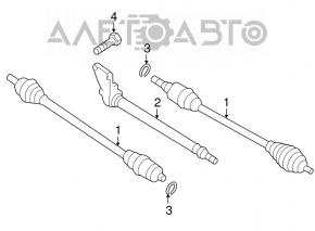 Front left axle shaft Mazda3 2.3 03-09