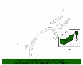 Front right wing arch lining mount Mazda CX-90 24-26 lower