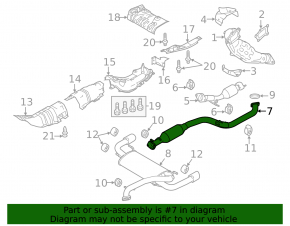 Exhaust line middle part Mazda3 MPS 09-13