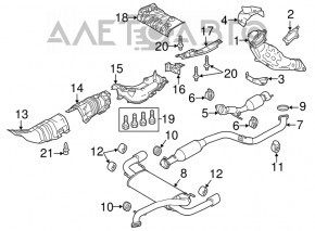 Exhaust line middle part Mazda3 MPS 09-13