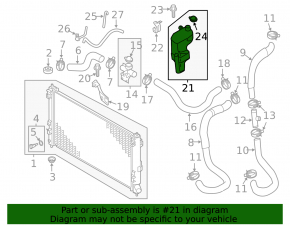 Expansion tank for cooling Mitsubishi Outlander Sport ASX 10- 2.0 2.4