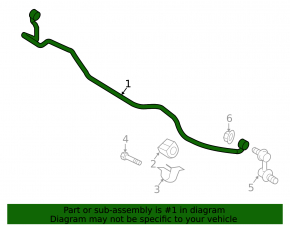 Front stabilizer bar for Subaru Outback 15-19