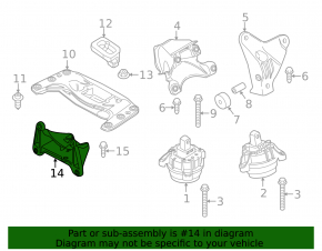 Automatic transmission mount bracket BMW 5 F10 11-16 3.0T RWD