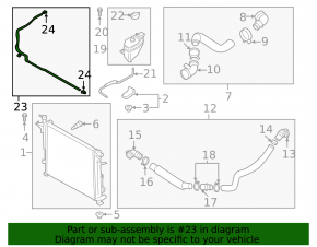 Cooling system return pipe Hyundai Santa FE 21-23 2.5T